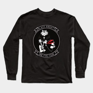 F-14 Tomcat - One Five Four Black Knights - Clean Style Long Sleeve T-Shirt